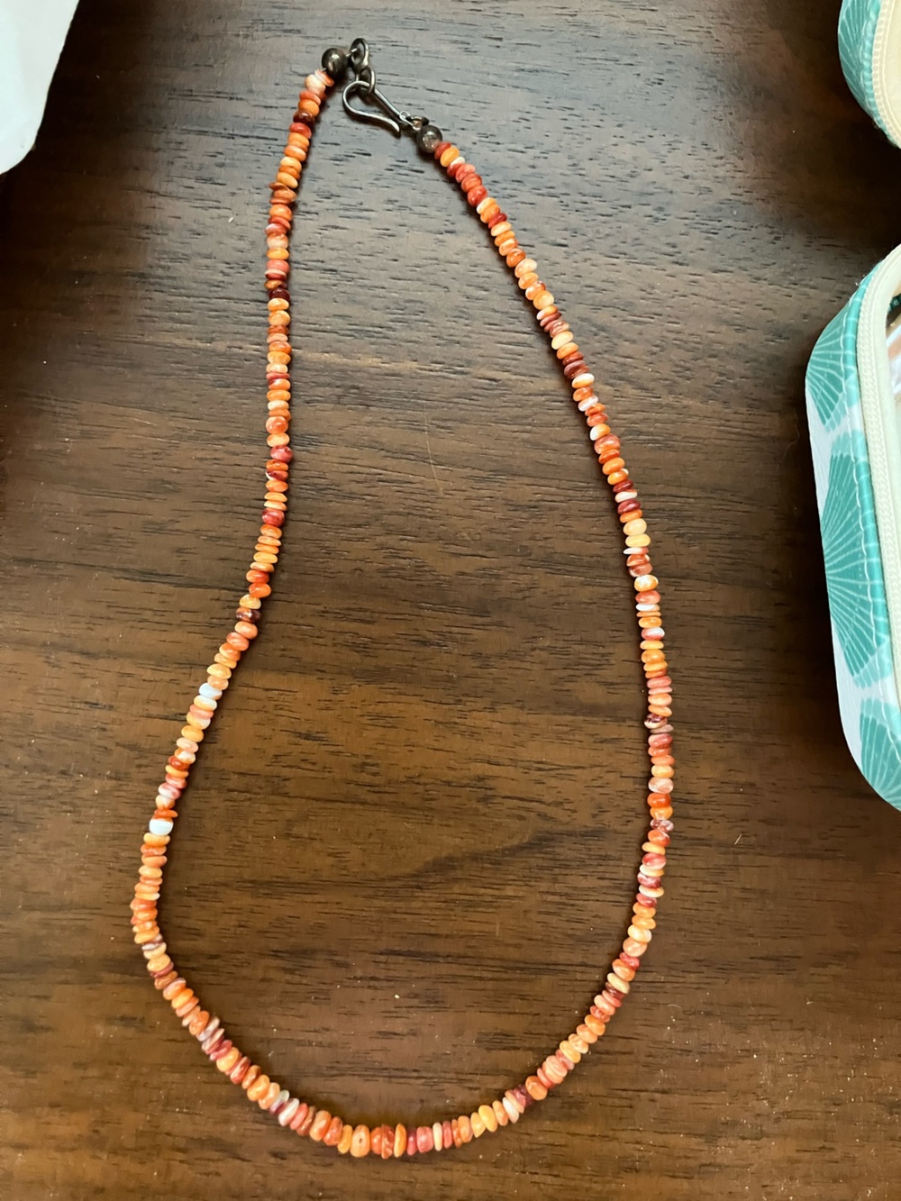 Handmade Orange Spiny Oyster Bead Necklace - Women Jewelry